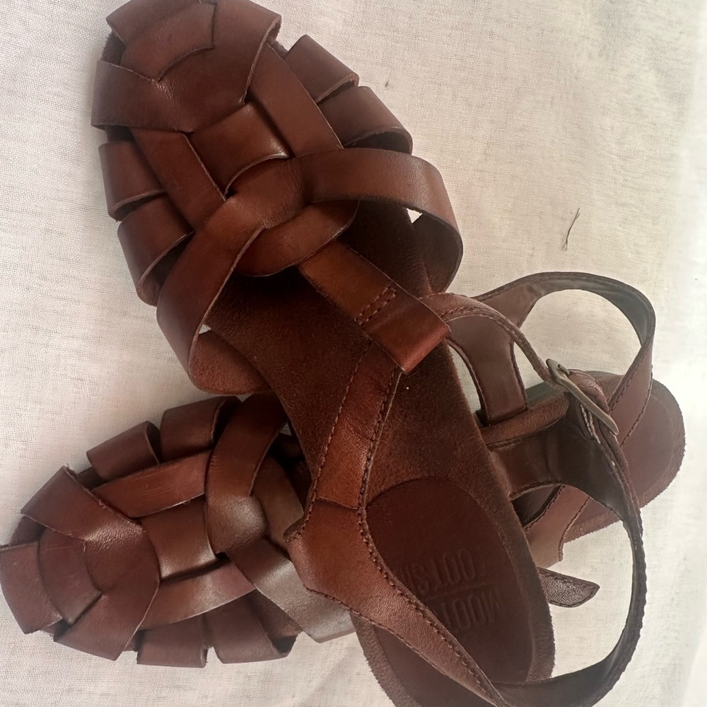 Mootsies Tootsies Brown Strappy Sandals soez 6 1/2 #5 - Picture 6 of 8